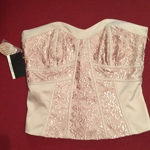 Primark boned lace and satin top